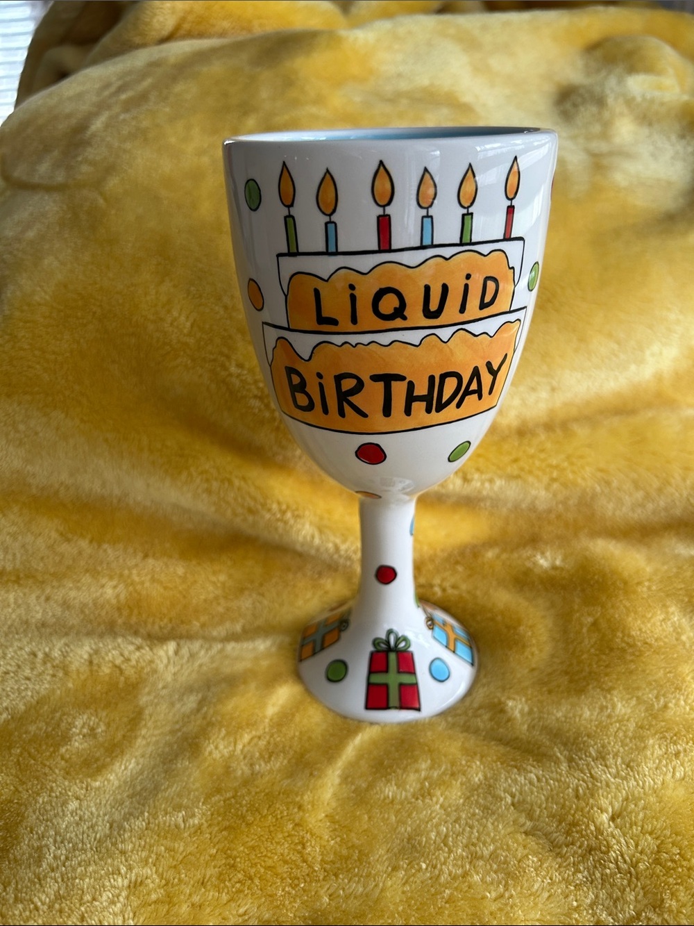 “Liquid Birthday”  drinking glass